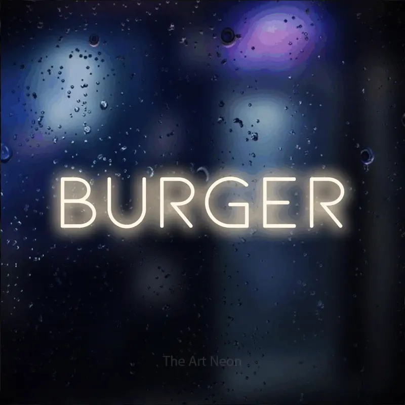 Burger LED Neon Sign