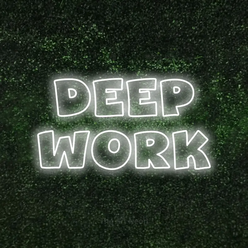 Deep work LED Neon Sign