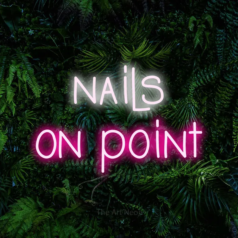Nails on Point LED Neon Sign